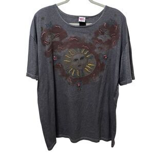 Hand-Dyed Vintage No Boundaries Whimsical Sun Cherubs Embellished T-Shirt XXL